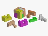 Puzzle Cube Keychain-0