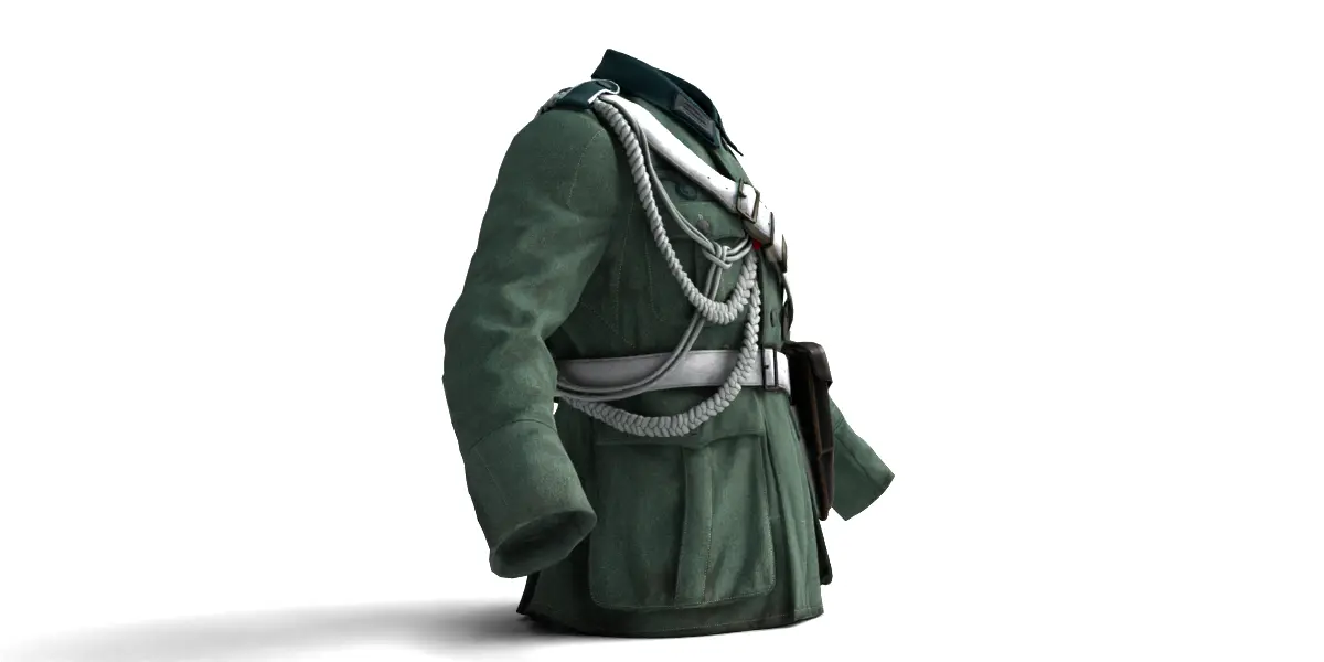 Captain Outfit 3D Model High Detail Realistic Rigged Clothin