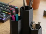 Geometric Hexagonal Cluster Desk Organizer - Minimalist Seri-0
