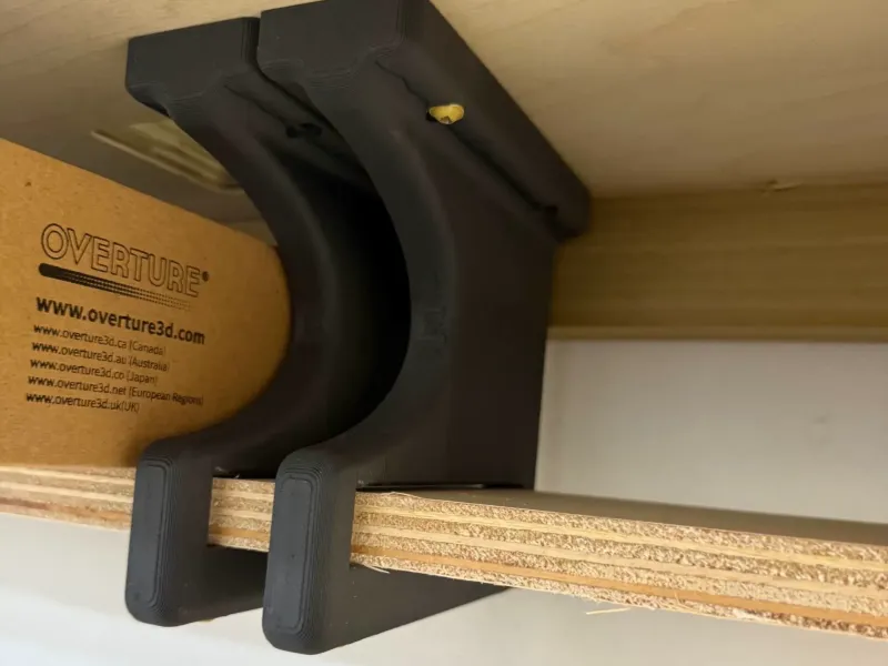 Under cabinet shelf support
