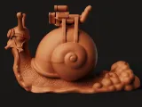 Turbo Snail Engine Statue | Mechanical Racing Snail-4