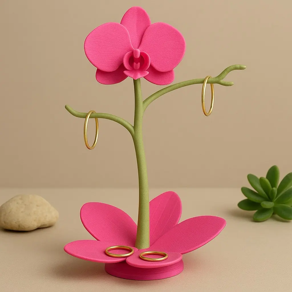 3D Printer Files | 3MF File | Orchid Jewelery Holder