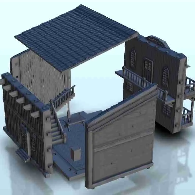 Wild West banco + interior 38 - western antiguo ACW USA US civil