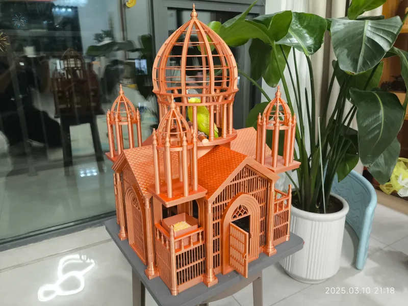 3D-geprinte luxe kerkvogelkooi