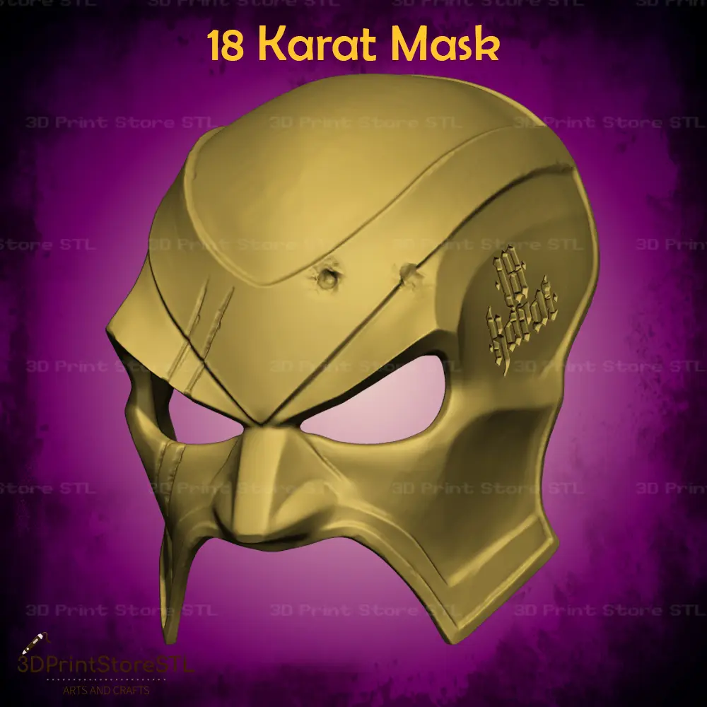 maschera 18 Karat per Cosplay - File STL