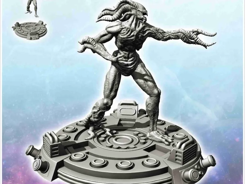 Alien creature with multiple tentacles (12) - science fictio