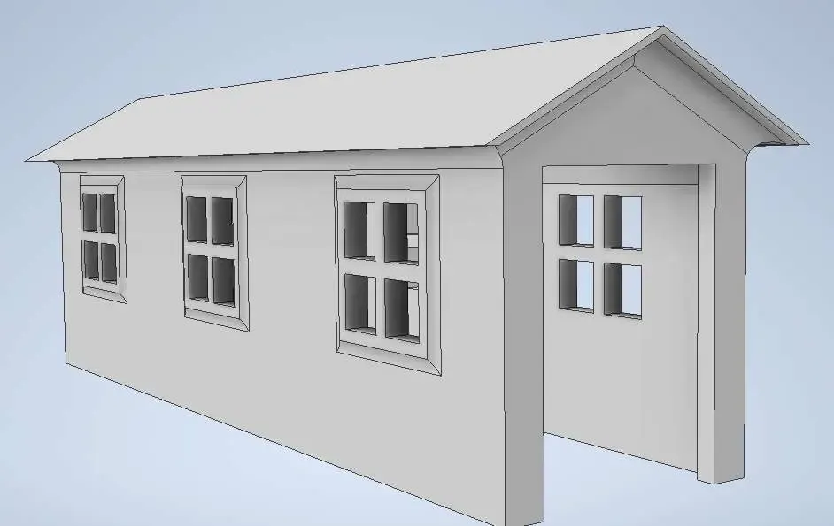 N SCALE ENGINE HOUSE (SINGLE OPEN BOTTOM)

