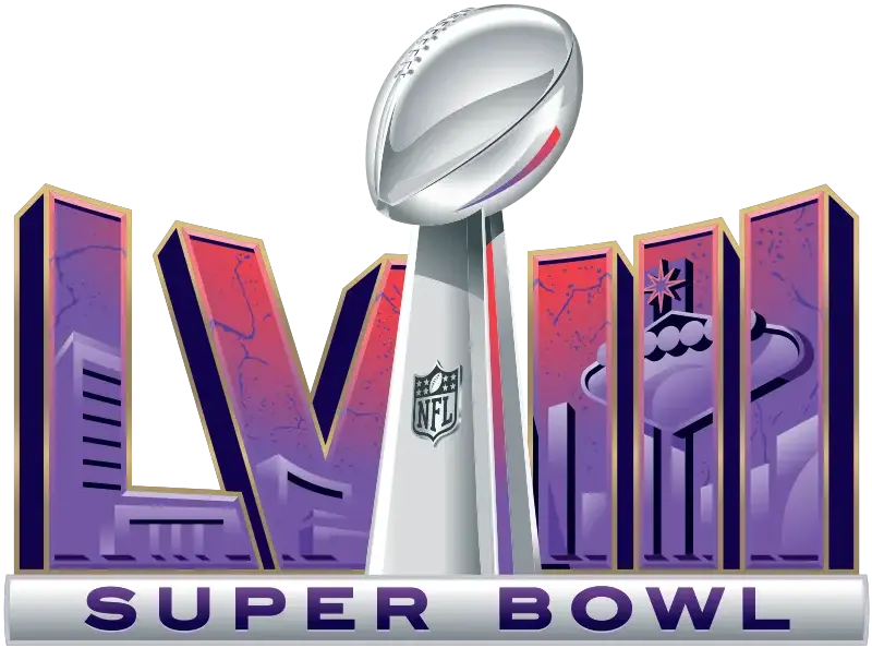 3D Super Bowl LVIII logo