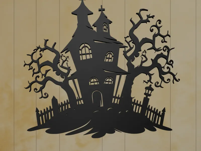 Halloween House Wall Art