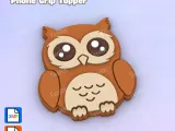Badge Reel Topper Flat Back Owl-1