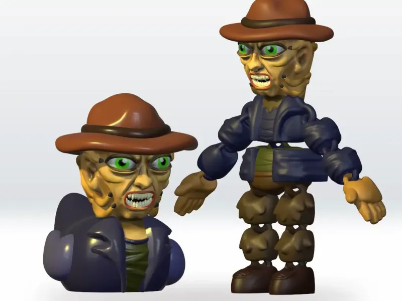 Flexi Jeepers Creepers Multicolor 3D Model STL file Fanart