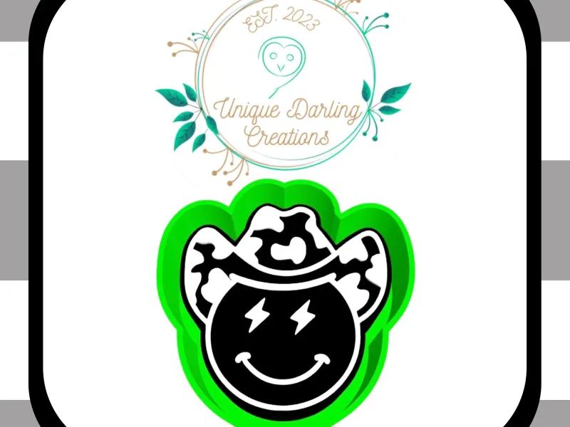 cowboy smiley face freshie mold
