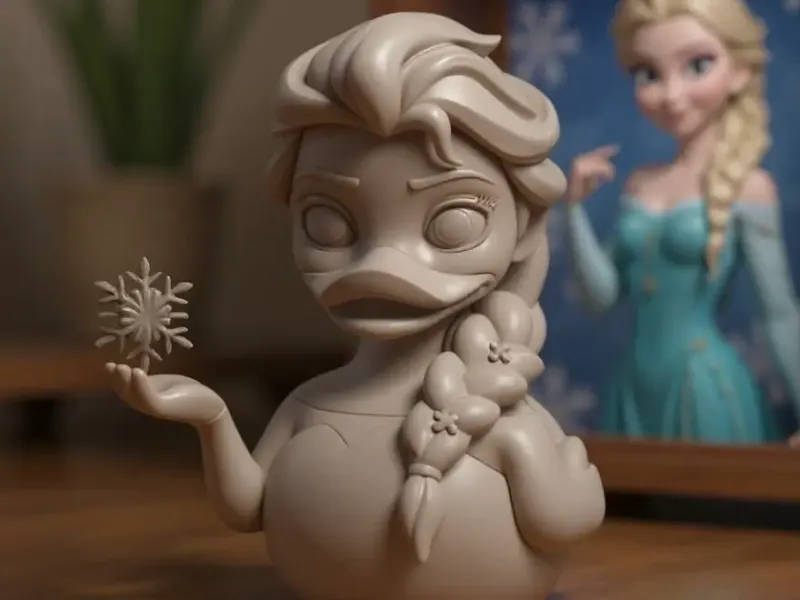 Rubber Duck - Elsa Ice Queen - 3D print