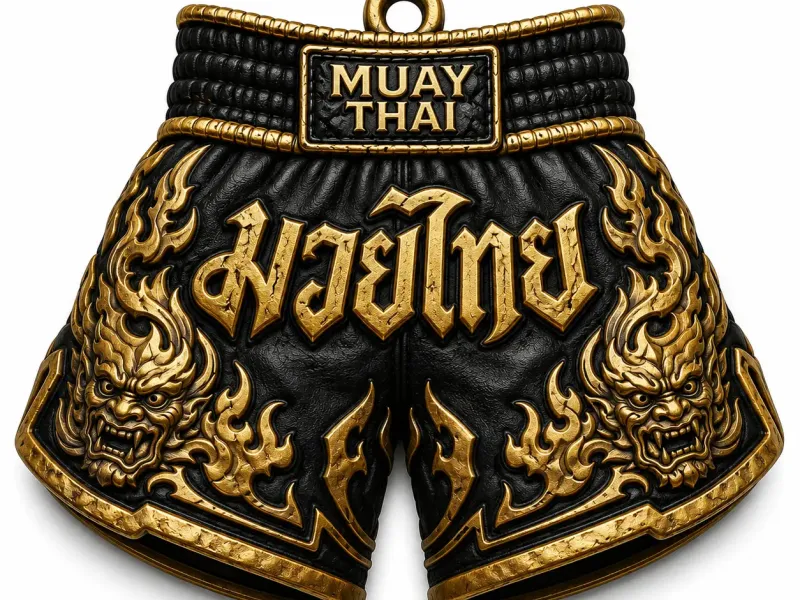 Muay Thai short Golden Flame