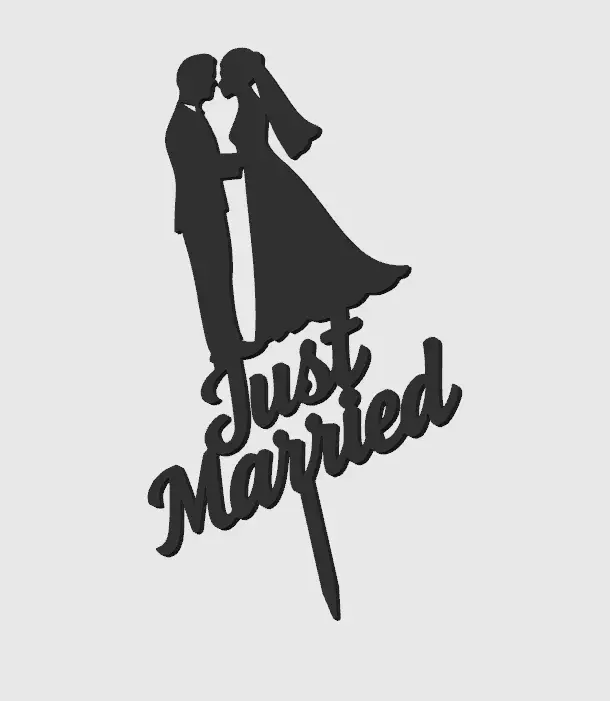 Just Married Cake Topper