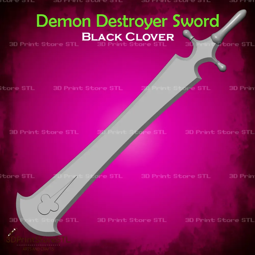 Demon Destroyer Sword Cosplay Black Clover - STL File