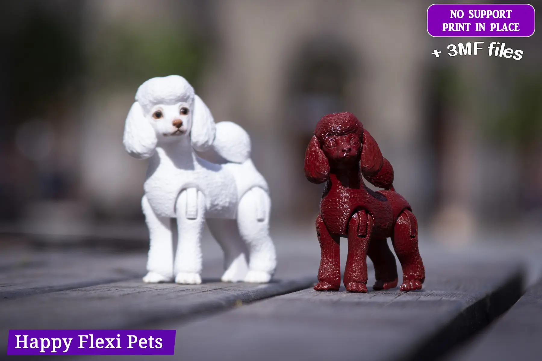 Poodle dog the articulated flexi toy by Happy Flexi pets