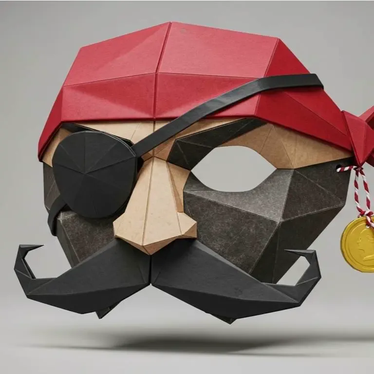 captain pirate mask model