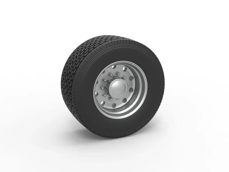 Super single semi wheel Scale 1:25