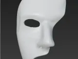 Phantom Mask 3D Model Minimalist Half Face Masquerade-0