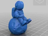 Man sitting on the moon-0