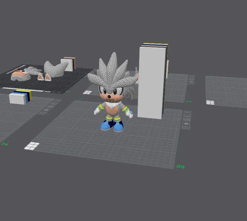 Silver the Hedgehog Crochet - Knitted - Multiparts