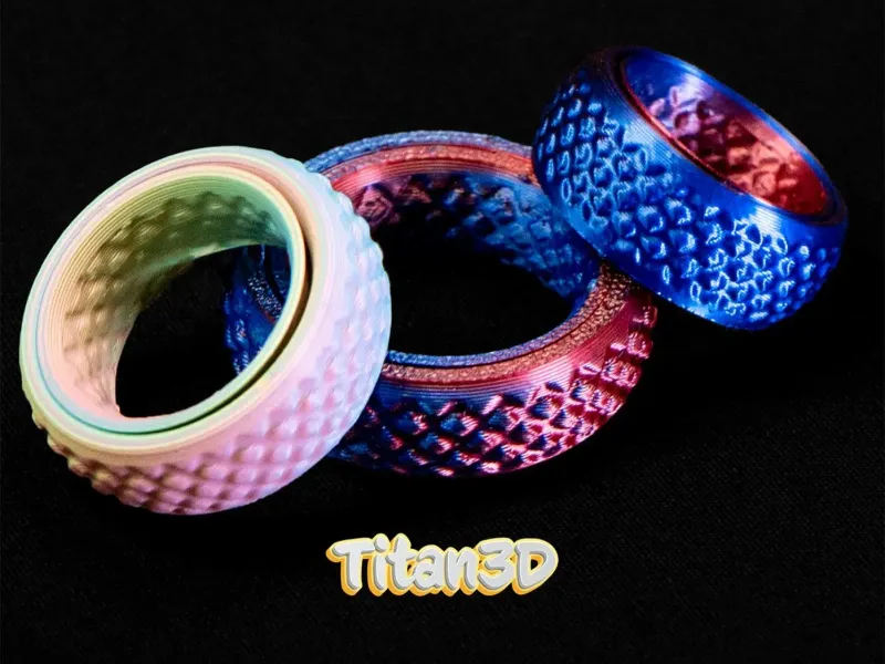 Fidget Ring Print in Place 3 Sizes