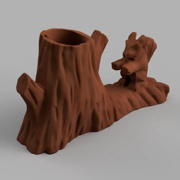 Wooden squirrel pen holder