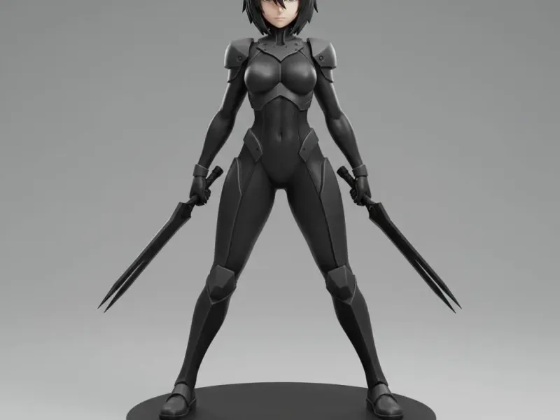 Shadow Blades – Dark Warrior Anime Figurine