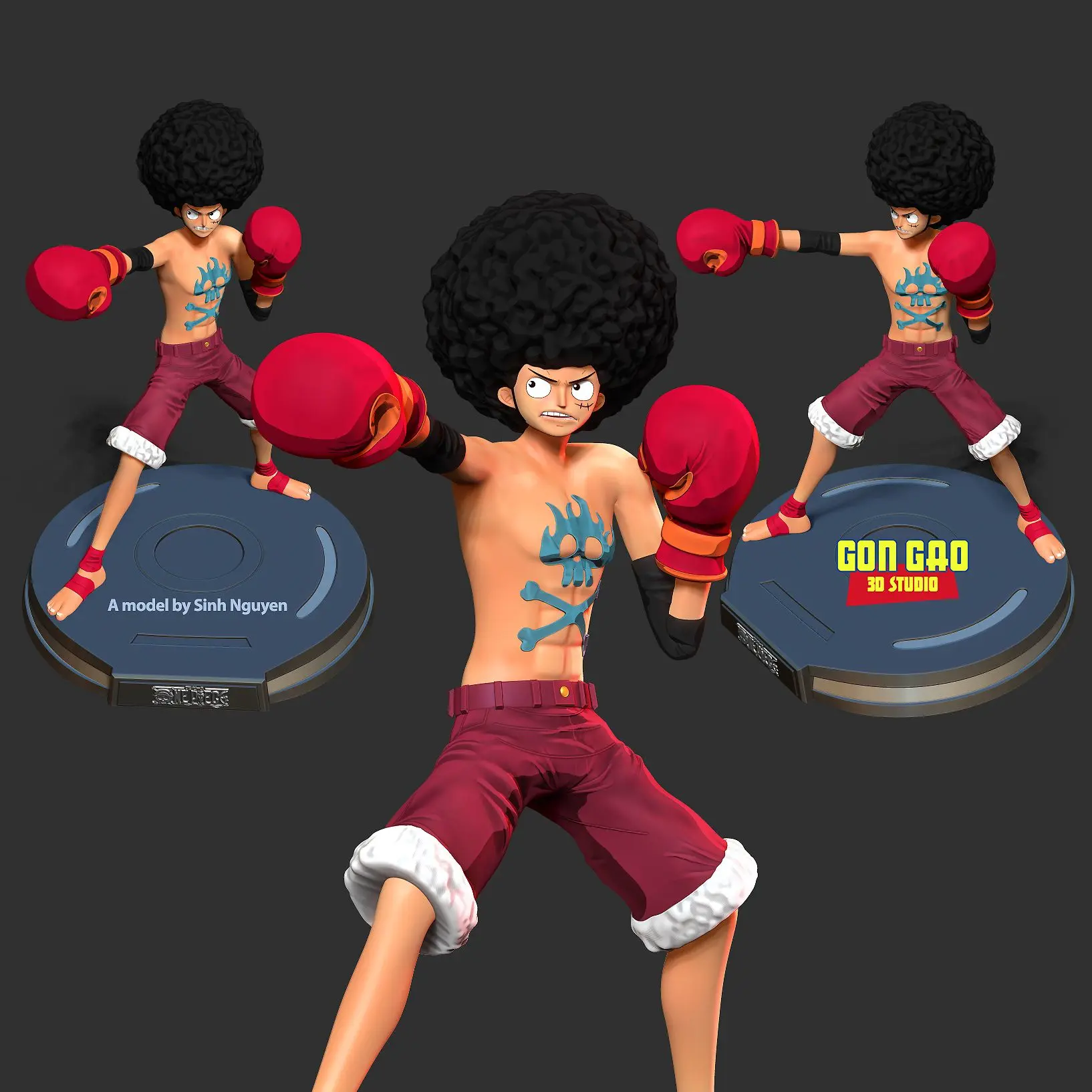 Afro Luffy - Fanart de One Piece