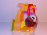 Charizard Geometric – Headphone Stand-2