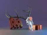 Deer Skull – Multi-Part Assembly Model-7