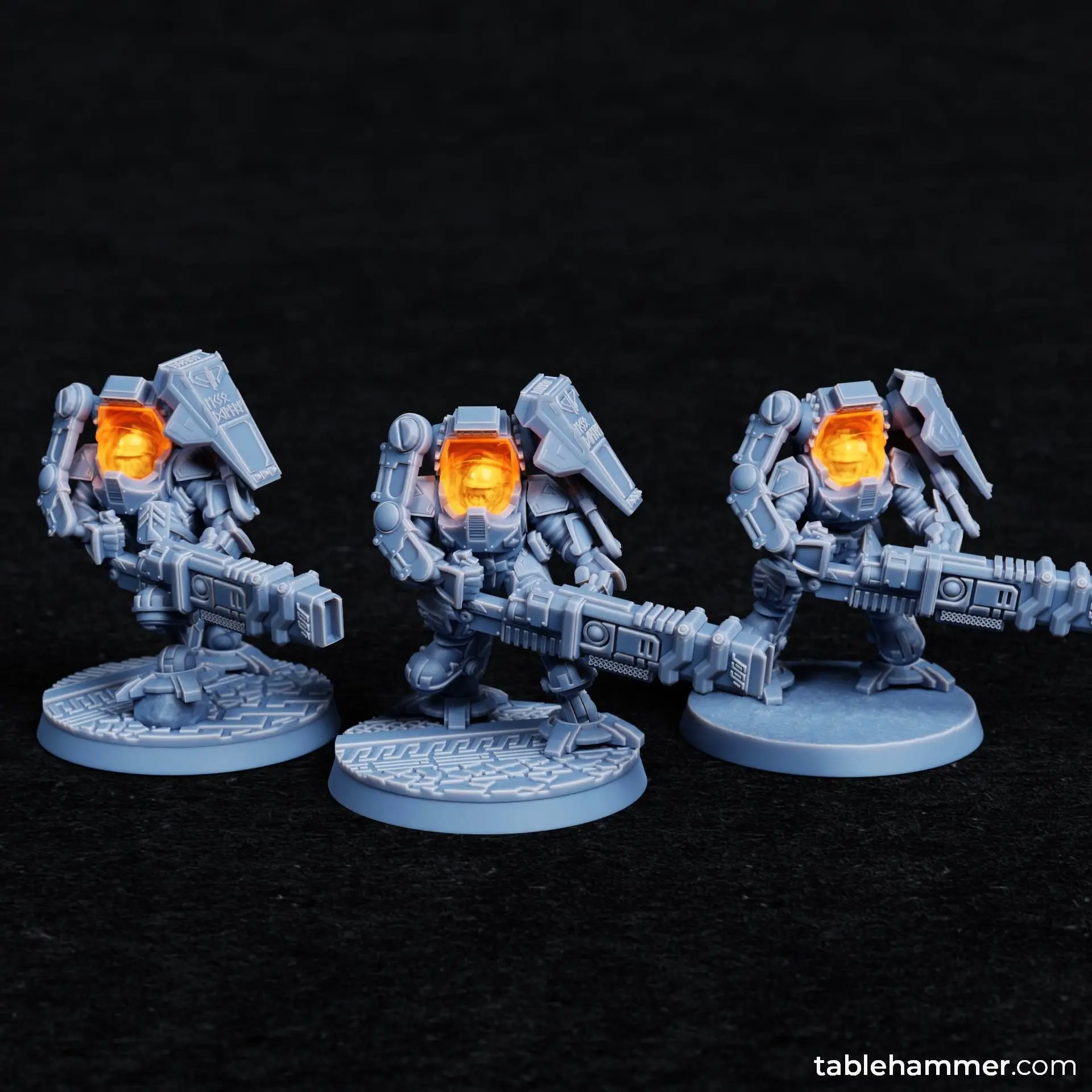 Exo Dwarves with Ion Cannons (heavy weapons scifi dwarves)