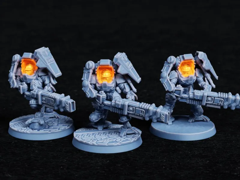 Exo Dwarves with Ion Cannons (armes lourdes nains scifi)