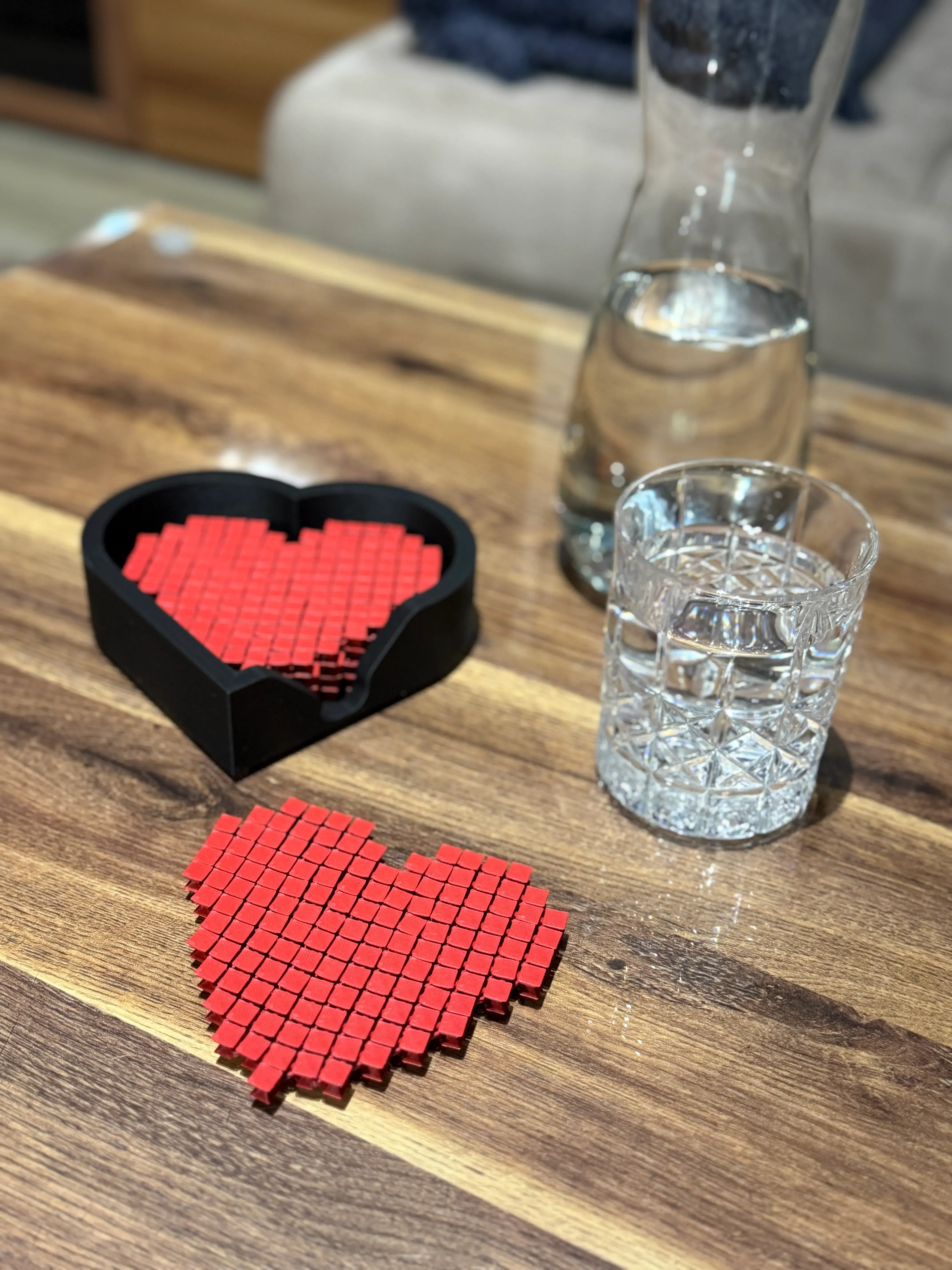 FLEXI HEART COASTER / VALENTINES OR MOTHERSDAY / FIDGET TOY