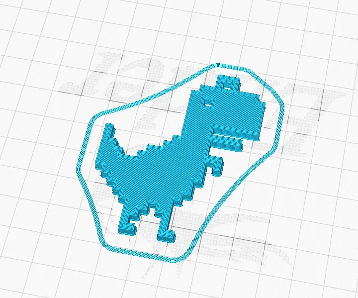 Google dinozor oyunu anahtarlığı