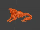 Dragon Tide Cat Flexy Print in place-8