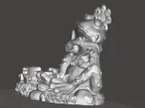 frog playing the fiddle tea light-2