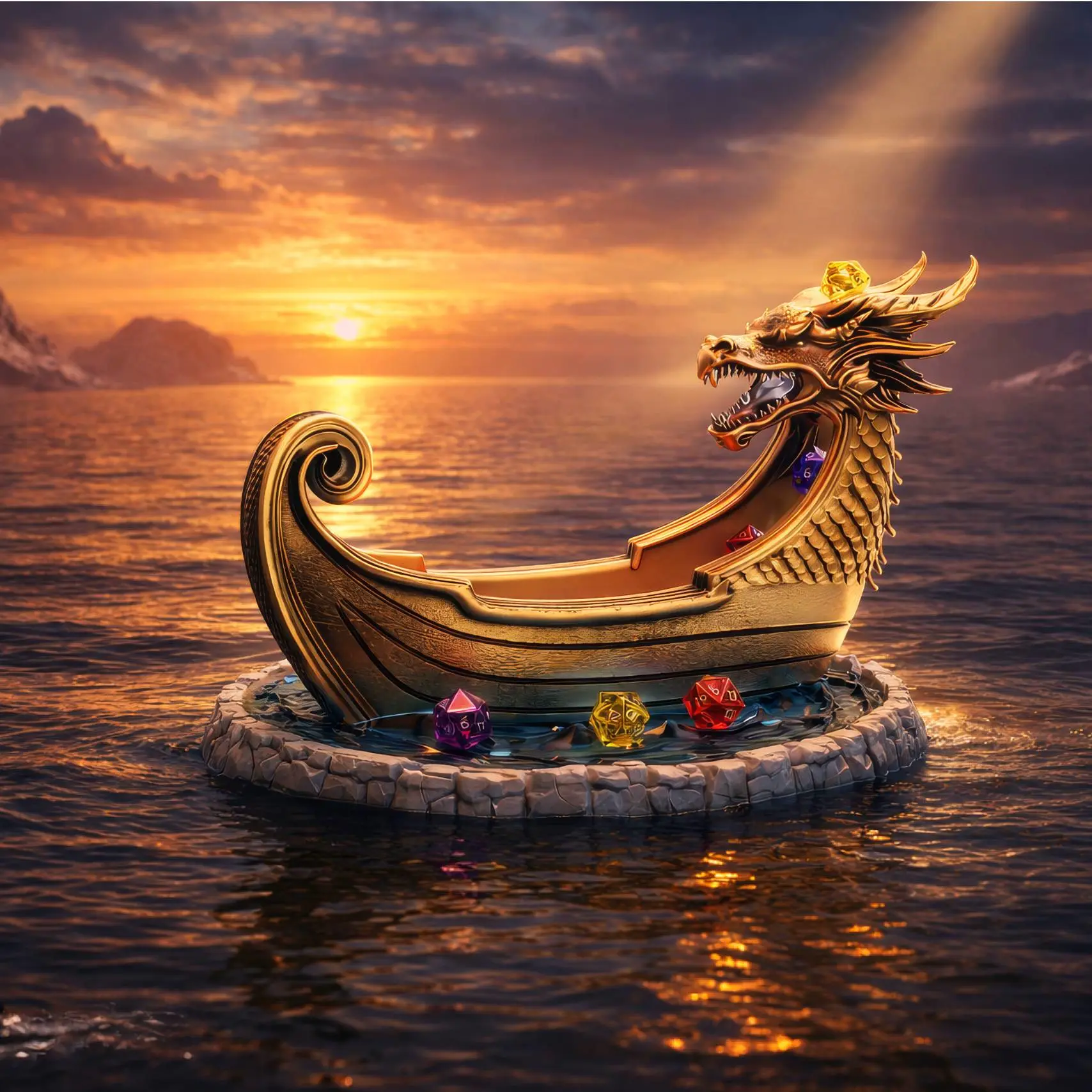 Dragon Ship Dice Tower