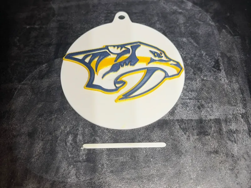 Nashville Predators Logo Christmas Ornament