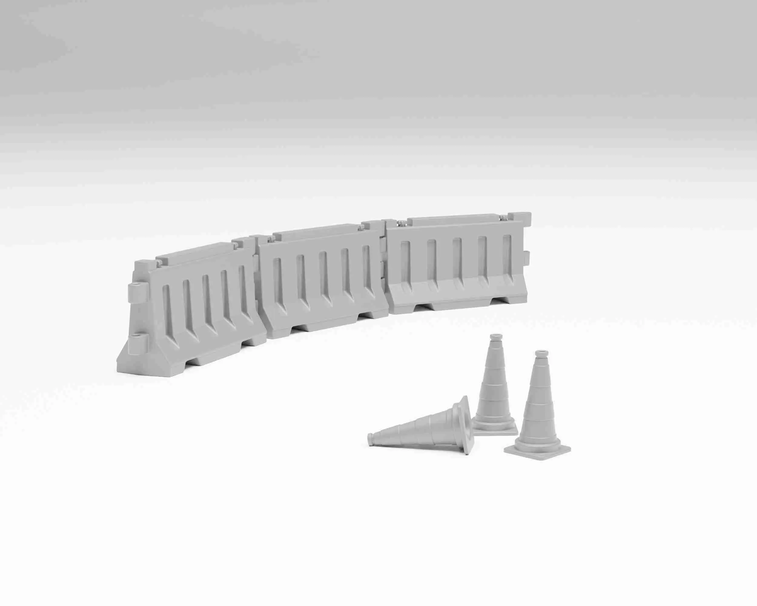 Road Works Pack- Asphaltwalzen-Bausatz und Zubehör Spur H0