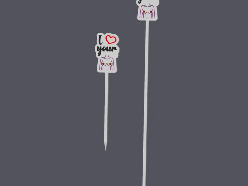 I Love Your Boobs - Cocktailset with stick and pick v2