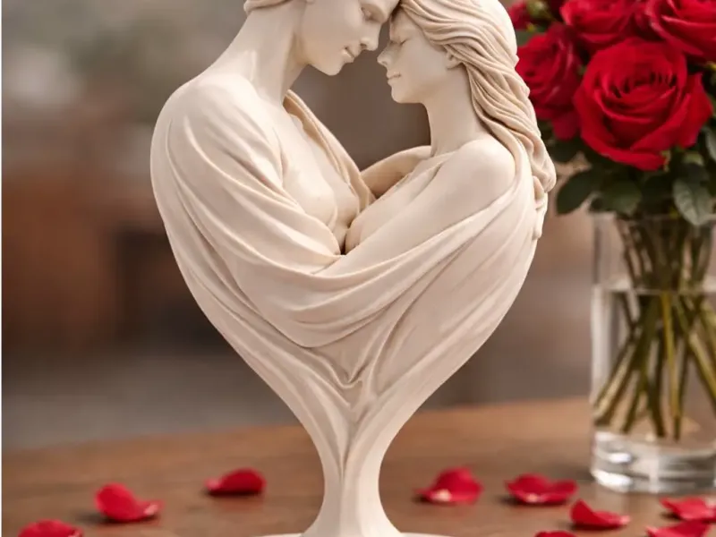 Lovers abstract sculpture