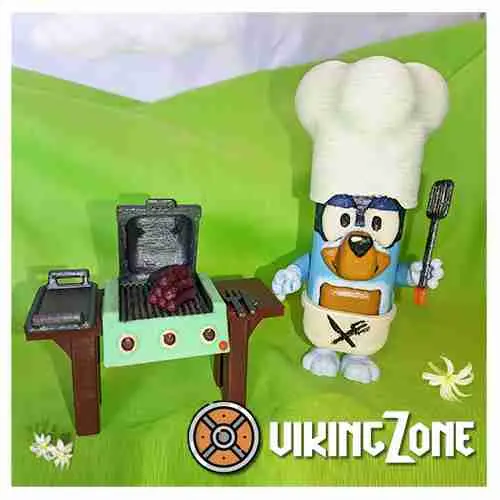 Le barbecue des jouets de rêve : Bluey, Pinypon et Barbie se joignent à la fête.