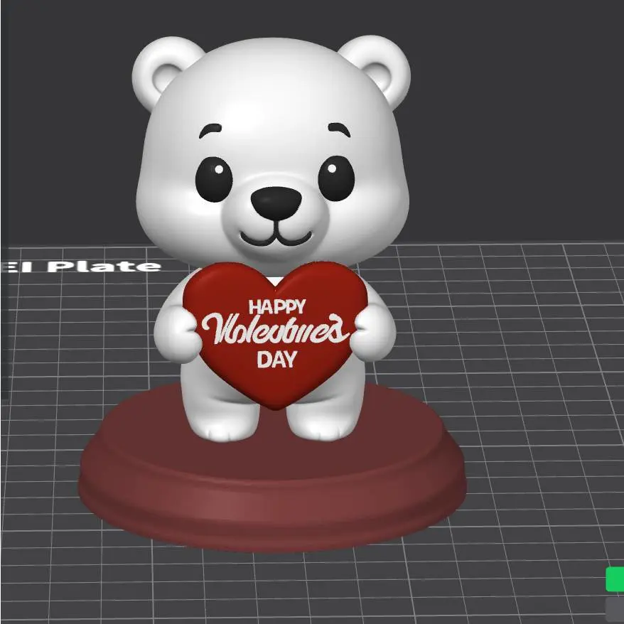 Polar bear valentine´s day chibi