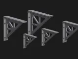 Heavy Duty Shelf Brackets – Set of 5 Different Sizes-8