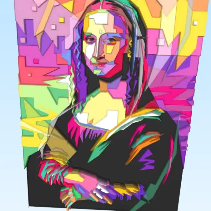 Monna Lisa Joconde Art color ♥️