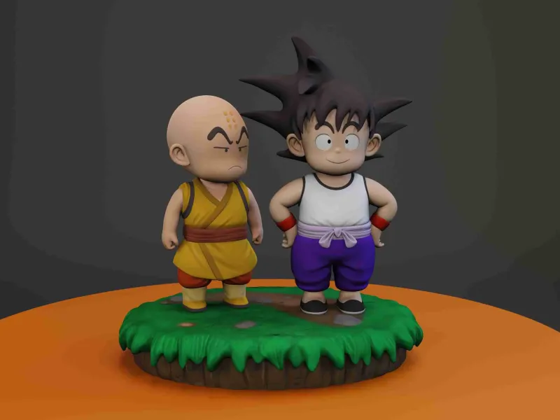 KID GOKU KID KRILLIN - 3D PRINTING MODEL