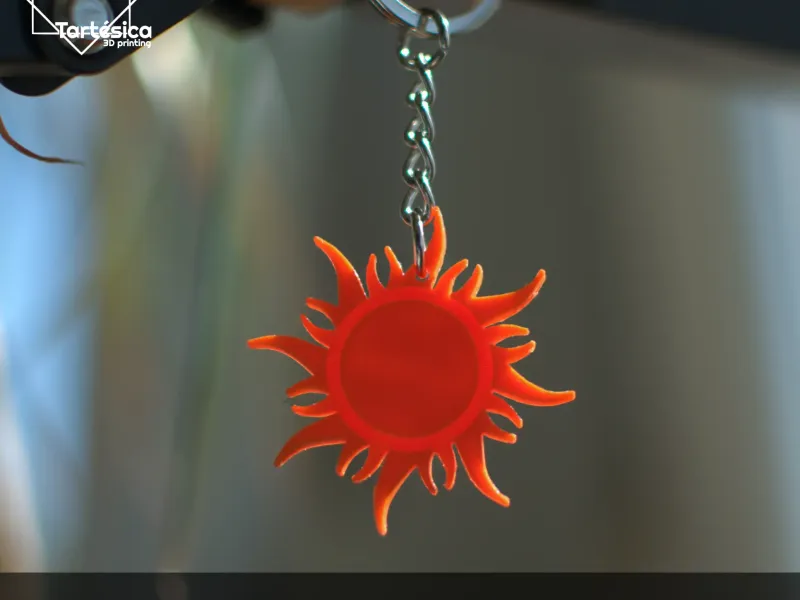 Kavurucu güneş anahtarlık reklamı