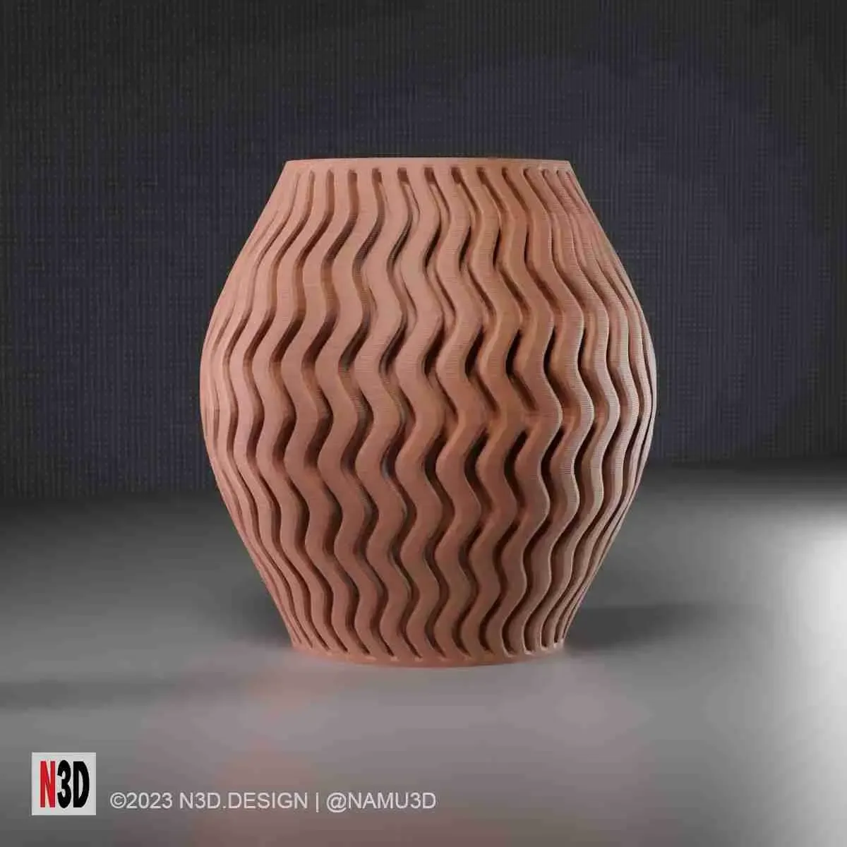 Vase 1004 - Wavy vase